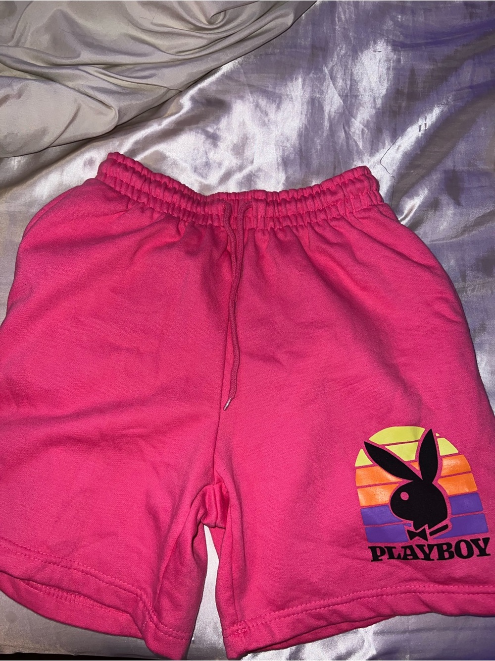 Playboy Womens Hot Pink Logo Shorts